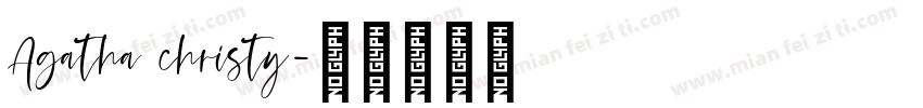 Agatha christy字体转换